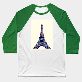 Eiffel Tower Wpap Art Baseball T-Shirt